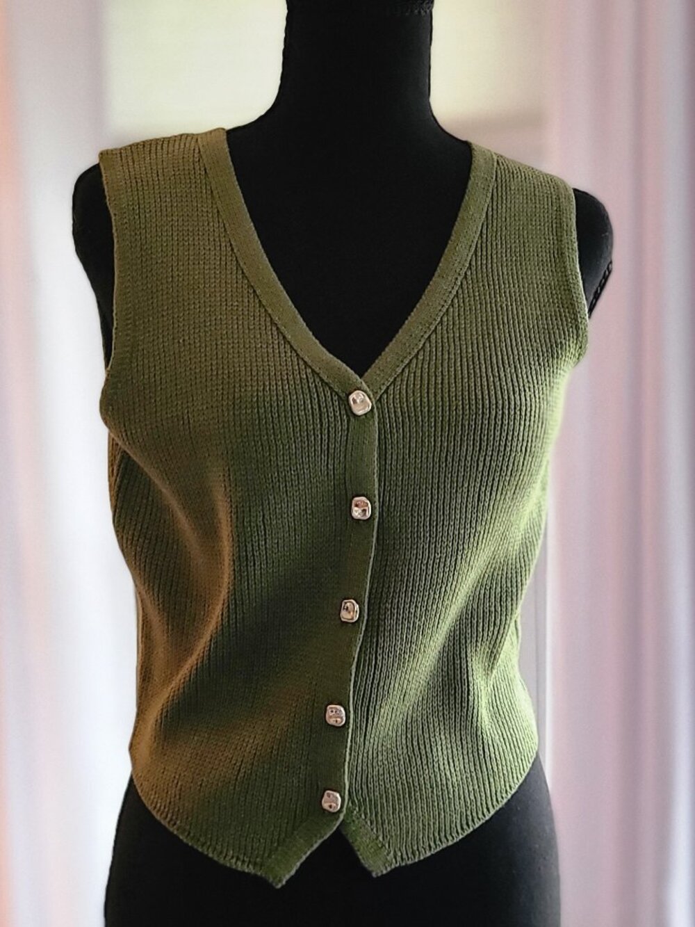 Sincerely Jules Olive Green Cropped Sweater Tank